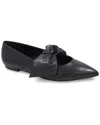 Bcbgmaxazria Prely Leather Flat In Black
