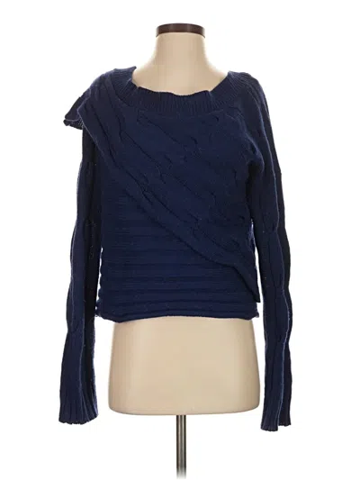 Pre-owned Bcbgmaxazria Pullover Sweater In Blue