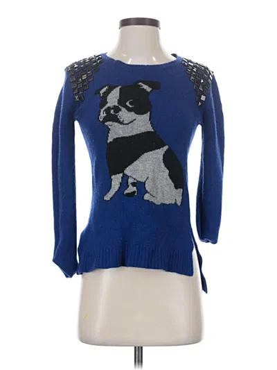 Pre-owned Bcbgmaxazria Pullover Sweater In Blue