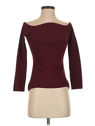 Pre-owned Bcbgmaxazria Pullover Sweater In Burgundy