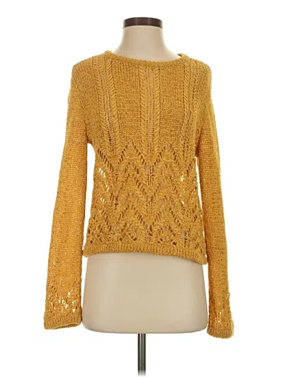 Pre-owned Bcbgmaxazria Pullover Sweater In Gold