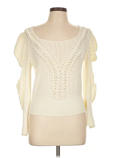Pre-owned Bcbgmaxazria Pullover Sweater In Ivory