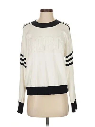 Pre-owned Bcbgmaxazria Pullover Sweater In White