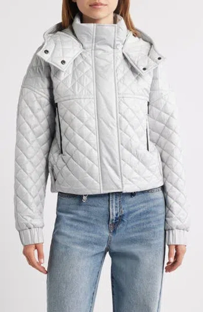 Bcbgmaxazria Quilted Hooded Crop Jacket In Multi