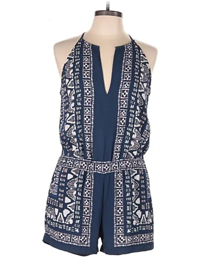 Pre-owned Bcbgmaxazria Romper In Blue