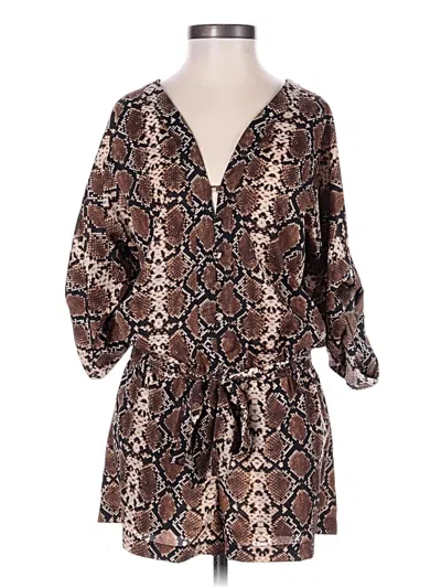 Pre-owned Bcbgmaxazria Romper In Brown