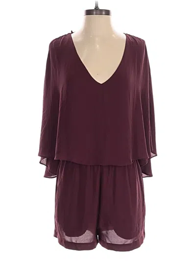 Pre-owned Bcbgmaxazria Romper In Burgundy