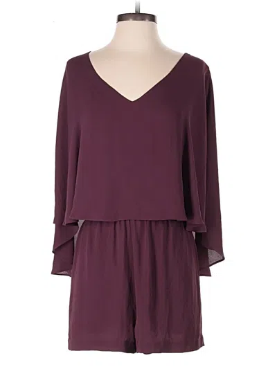 Pre-owned Bcbgmaxazria Romper In Burgundy