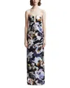 Bcbgmaxazria Roslyn Floral Twist Front Gown In Multi