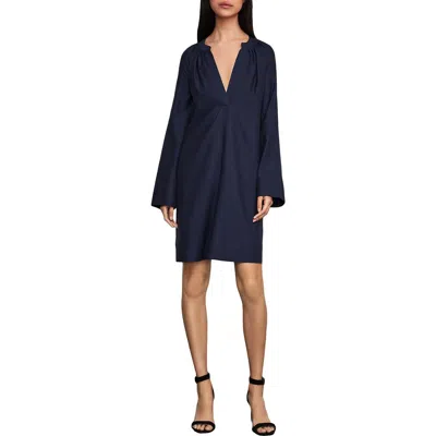 Bcbgmaxazria Roxanne Womens Shirred A-line Shift Dress In Blue