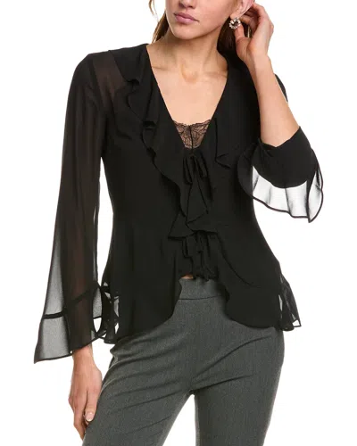 BCBGMAXAZRIA RUFFLE BLOUSE