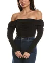Bcbgmaxazria Ruffle Top In Black