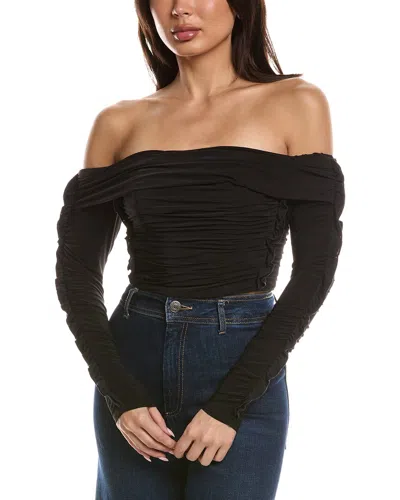 Bcbgmaxazria Ruffle Top In Blue