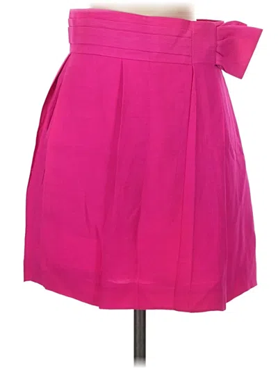 Pre-owned Bcbgmaxazria Runway Silk Skirt In Pink