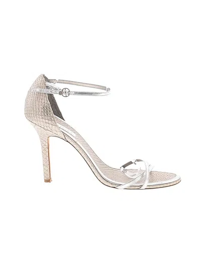 Pre-owned Bcbgmaxazria Sandals In Silver