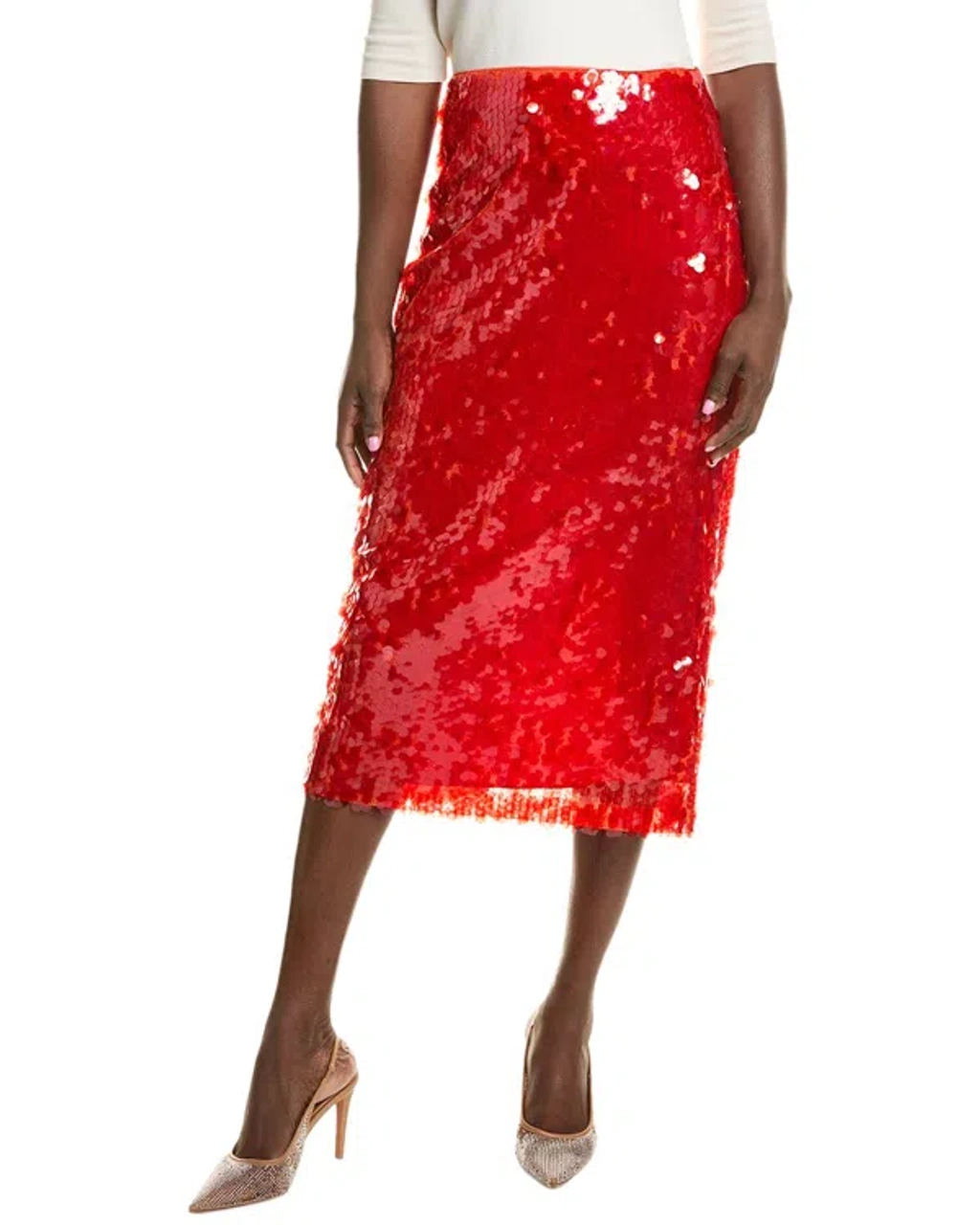 Bcbgmaxazria Sequin Maxi Skirt In Red ModeSens