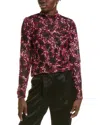 Bcbgmaxazria Sequin Turtleneck Pullover In Red