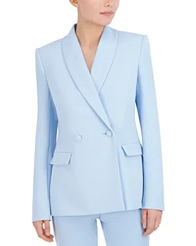 Bcbgmaxazria Shawl Collar Double Breasted Blazer In Powder Blue