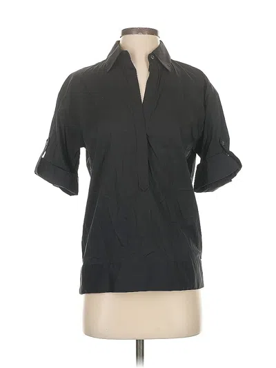 Pre-owned Bcbgmaxazria Short Sleeve Blouse In Black