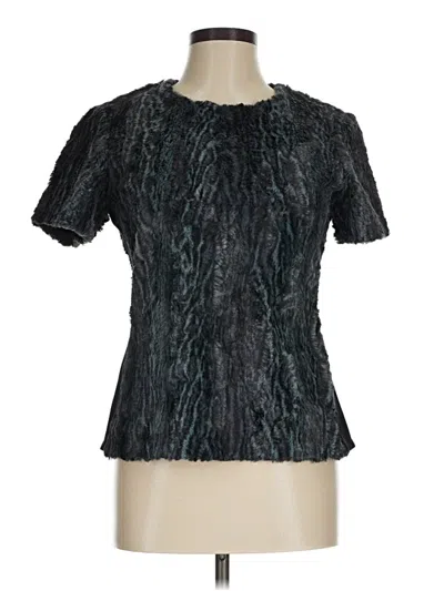 Pre-owned Bcbgmaxazria Short Sleeve Blouse In Black