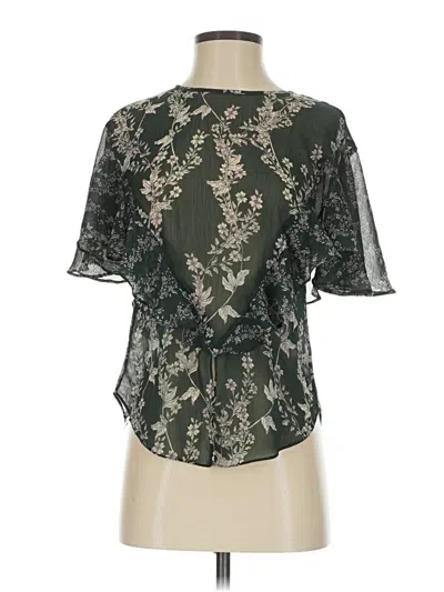 Pre-owned Bcbgmaxazria Short Sleeve Blouse In Green