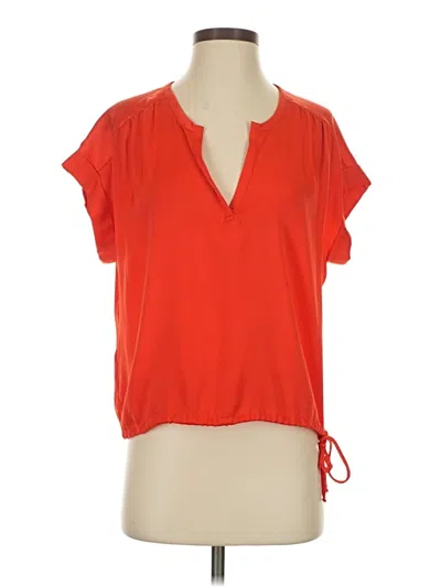Pre-owned Bcbgmaxazria Short Sleeve Blouse In Orange