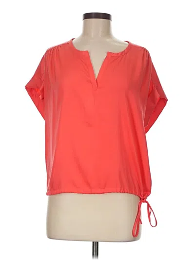 Pre-owned Bcbgmaxazria Short Sleeve Blouse In Orange