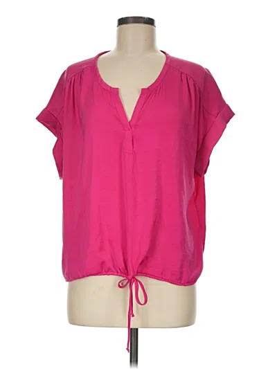 Pre-owned Bcbgmaxazria Short Sleeve Blouse In Pink