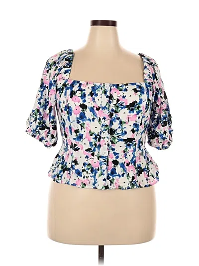 Pre-owned Bcbgmaxazria Short Sleeve Blouse In Pink