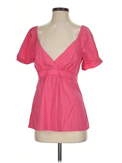 Pre-owned Bcbgmaxazria Short Sleeve Blouse In Pink