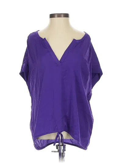 Pre-owned Bcbgmaxazria Short Sleeve Blouse In Purple