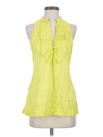 Pre-owned Bcbgmaxazria Short Sleeve Blouse In Yellow