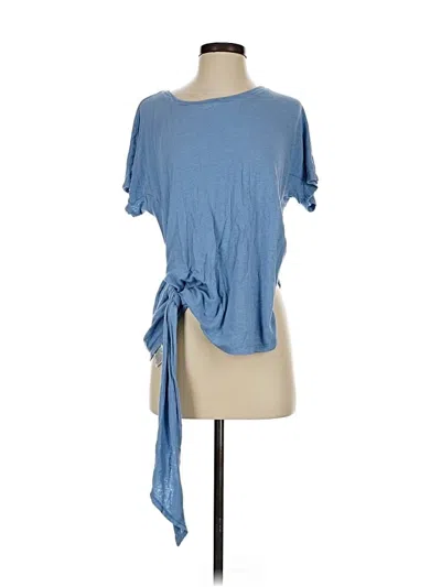 Pre-owned Bcbgmaxazria Short Sleeve T-shirt In Blue