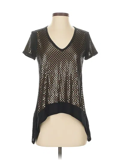 Pre-owned Bcbgmaxazria Short Sleeve T-shirt In Gold