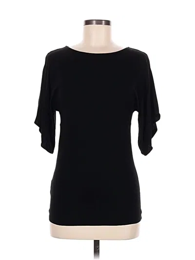 Pre-owned Bcbgmaxazria Short Sleeve Top Black Cold Shoulder Neckline Tops