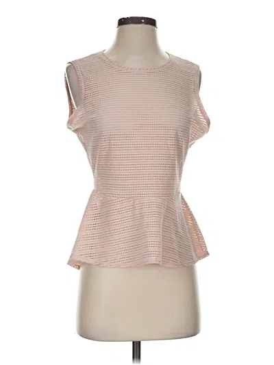 Pre-owned Bcbgmaxazria Short Sleeve Top Pink Boatneck Tops