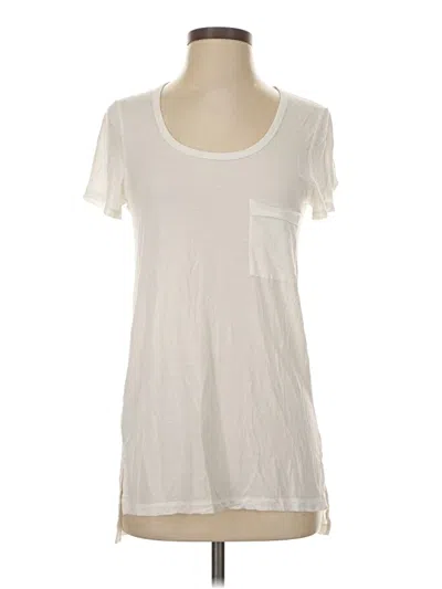 Pre-owned Bcbgmaxazria Short Sleeve T-shirt In Ivory