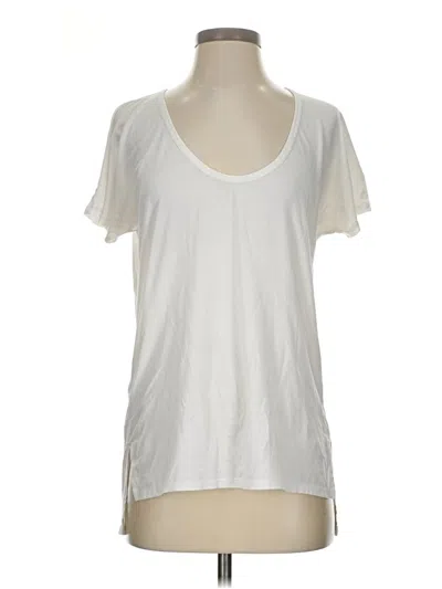 Pre-owned Bcbgmaxazria Short Sleeve T-shirt In White