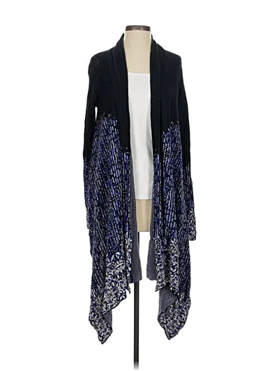 Pre-owned Bcbgmaxazria Silk Cardigan Sweater In Black