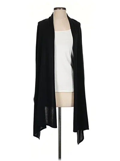 Pre-owned Bcbgmaxazria Silk Cardigan Sweater In Black