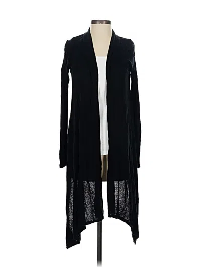 Pre-owned Bcbgmaxazria Silk Cardigan Sweater In Black