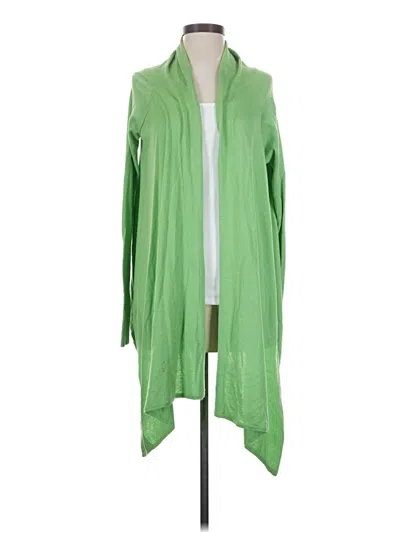 Pre-owned Bcbgmaxazria Silk Cardigan Sweater In Green