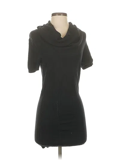 Pre-owned Bcbgmaxazria Silk Pullover Sweater In Black