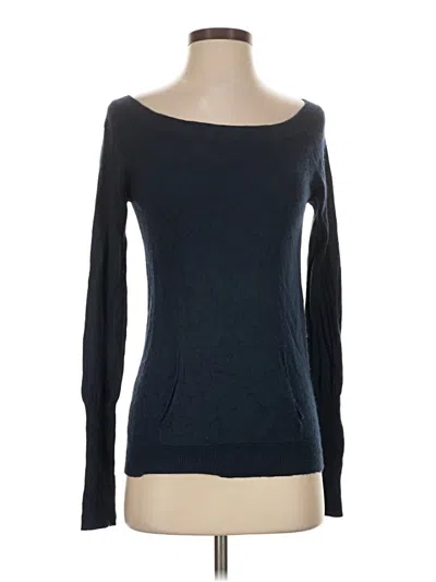 Pre-owned Bcbgmaxazria Silk Pullover Sweater In Blue