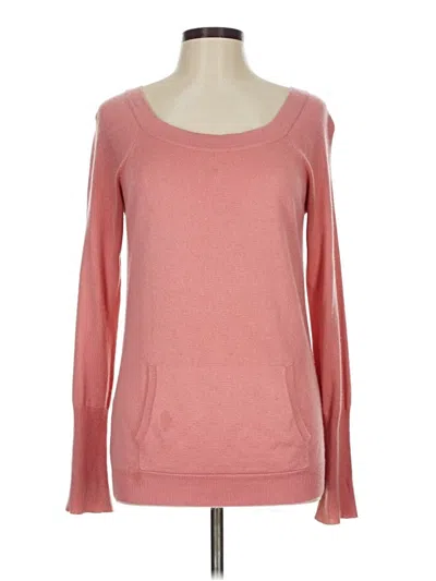 Pre-owned Bcbgmaxazria Silk Pullover Sweater In Pink