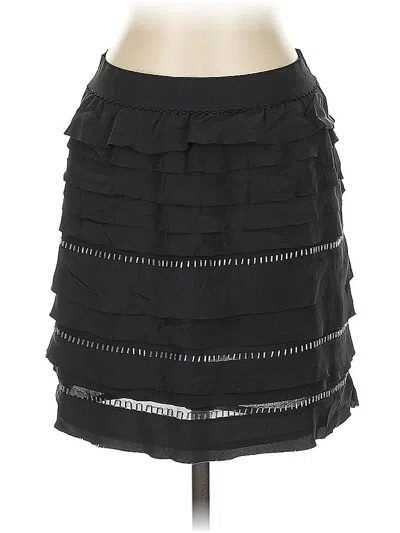 Pre-owned Bcbgmaxazria Silk Skirt In Black