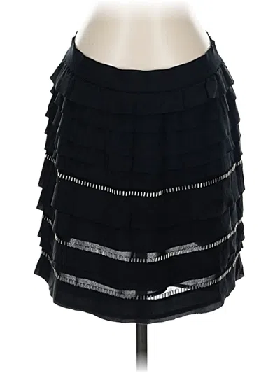Pre-owned Bcbgmaxazria Silk Skirt In Black