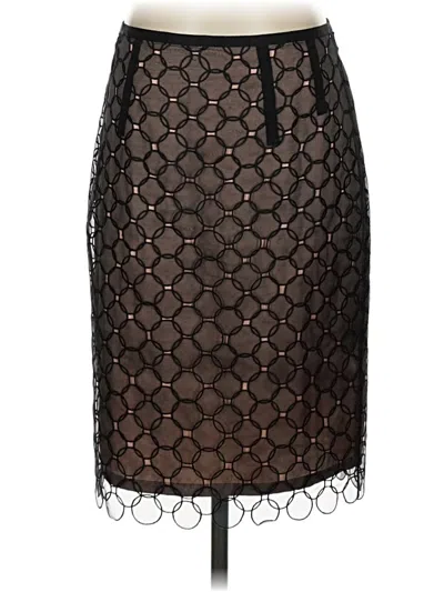 Pre-owned Bcbgmaxazria Silk Skirt In Black