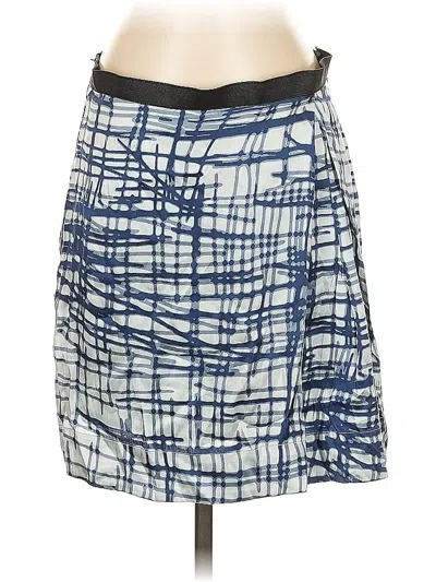 Pre-owned Bcbgmaxazria Silk Skirt In Blue