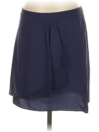 Pre-owned Bcbgmaxazria Silk Skirt In Blue